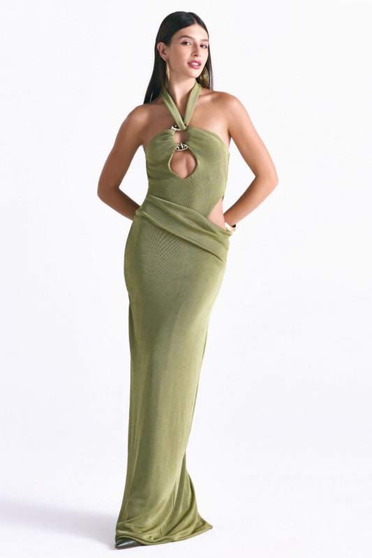 Elysia Olive Dress